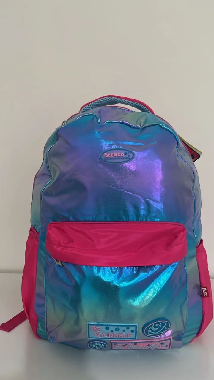 mochila azul neon nova