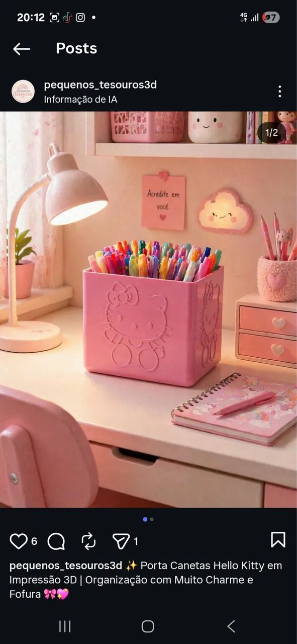 Porta lápis Hello Kitty