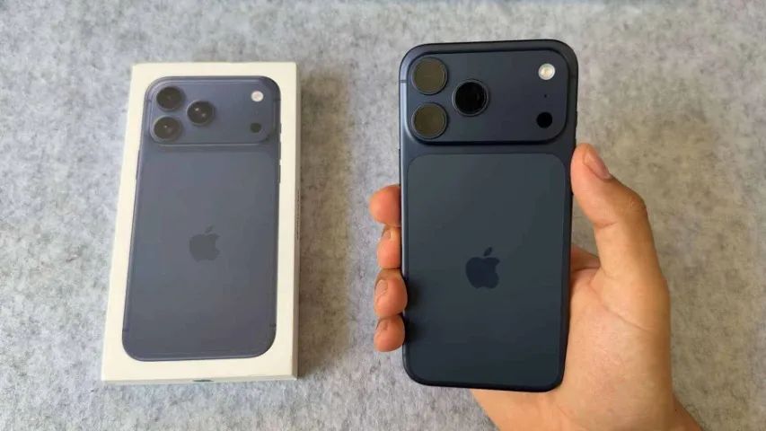 IPHONE 17 PRO MAX NOVO PRATA LARANJA E AZUL PROFUNDO