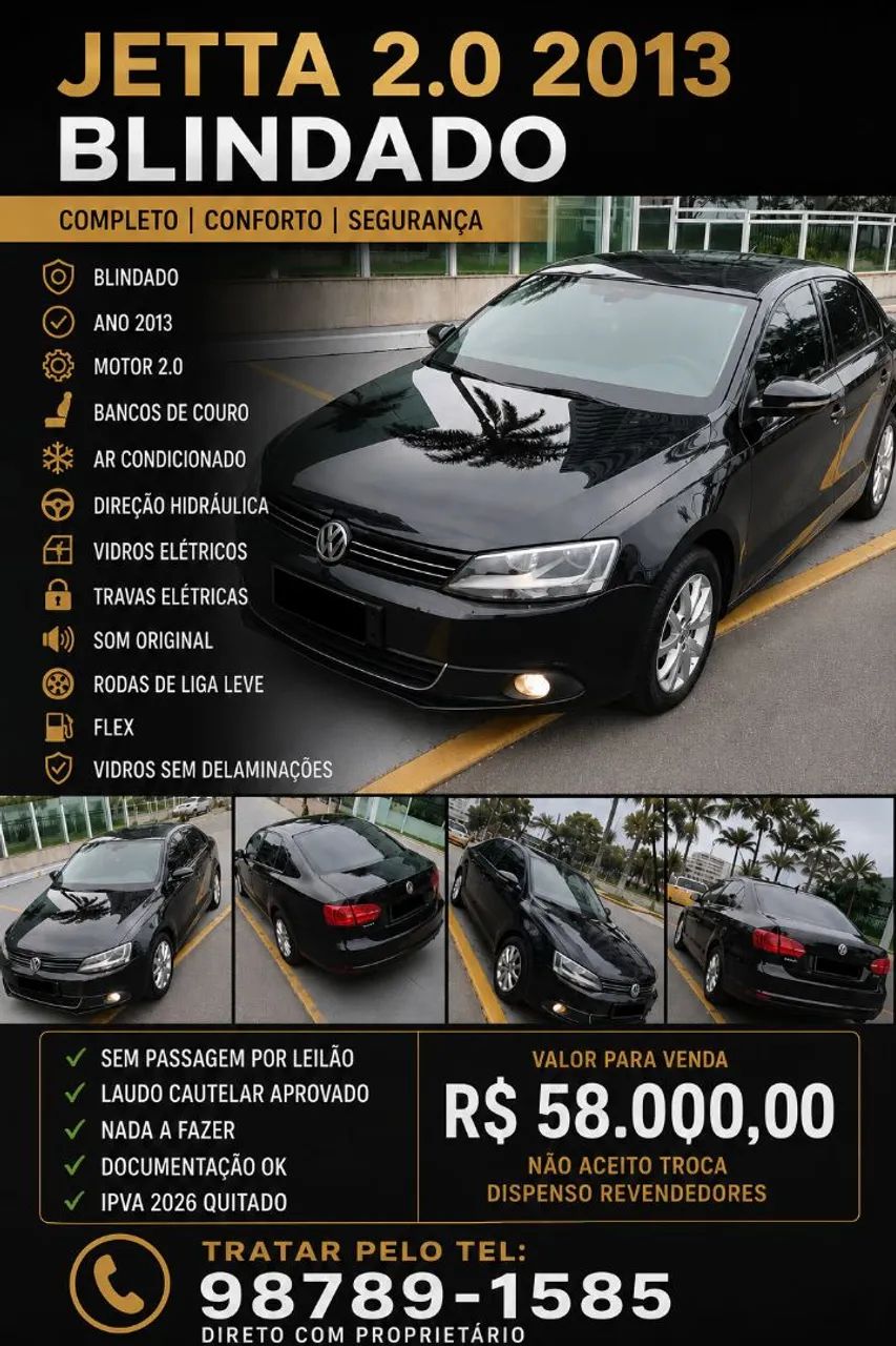 Volkswagen Jetta JETTA Comfortline 2.0 T.Flex 8V 4p Tipt. 2013