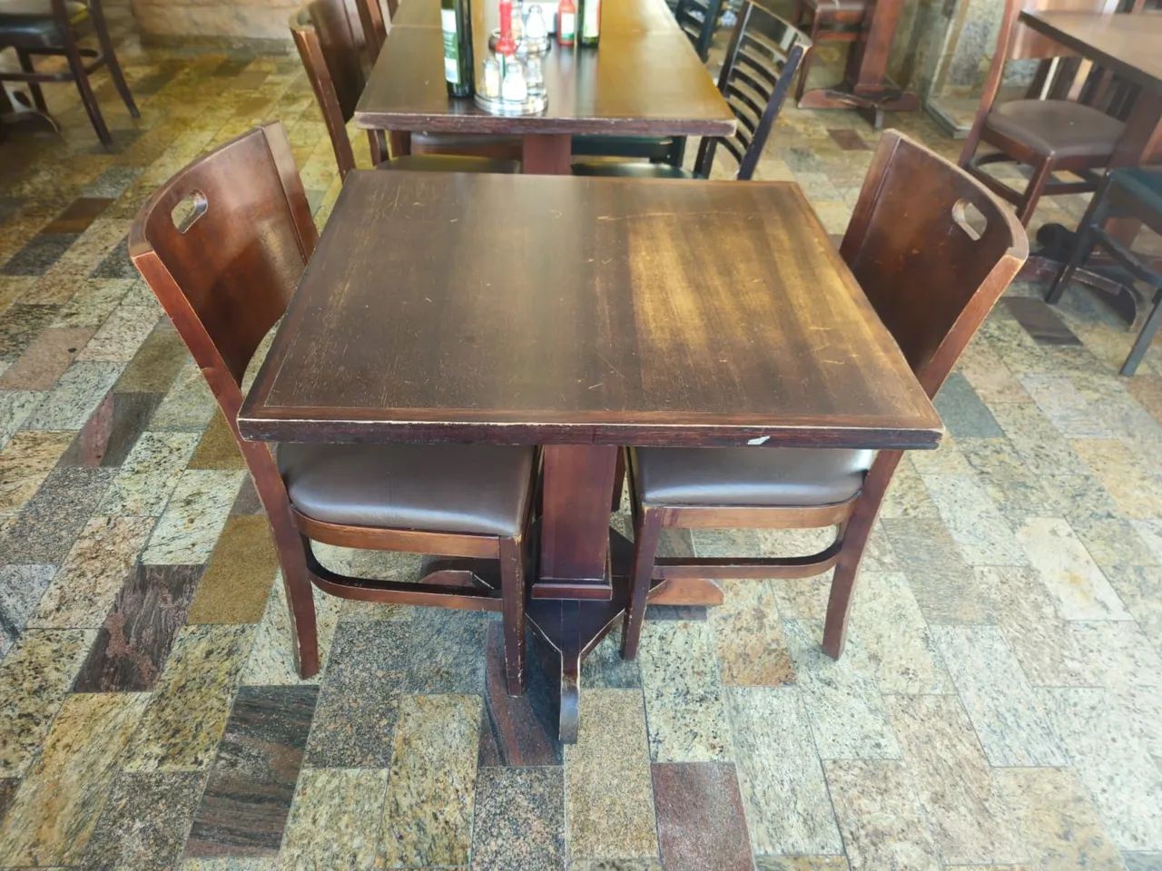 Mesa Cadeira Madeira 
