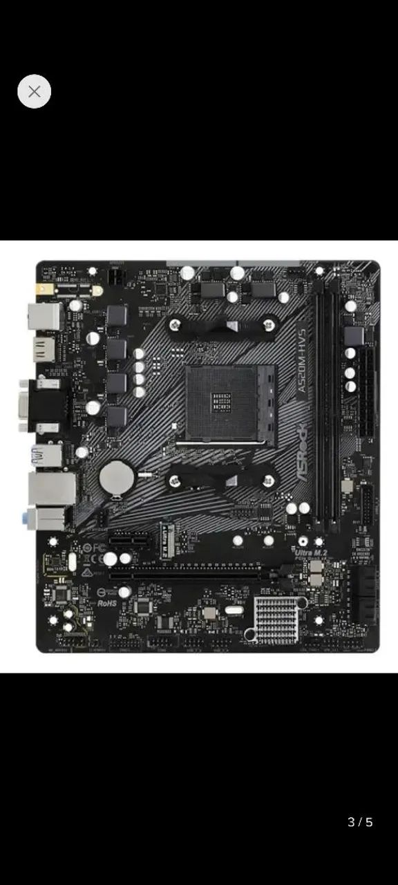 Vendo Placa Mãe ASRock A520M-HVS, nova, lacrada e nunca utilizada. - Foto 2