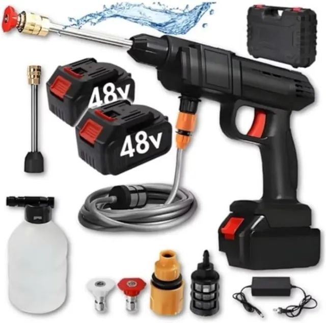 High-Pressure Portable Washer - 2 Batteries 48V + Carrying Case