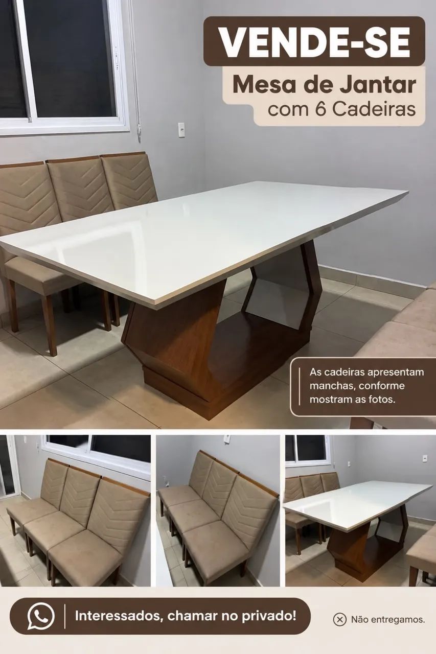 Mesa de jantar - 6 lugares  - Foto 4