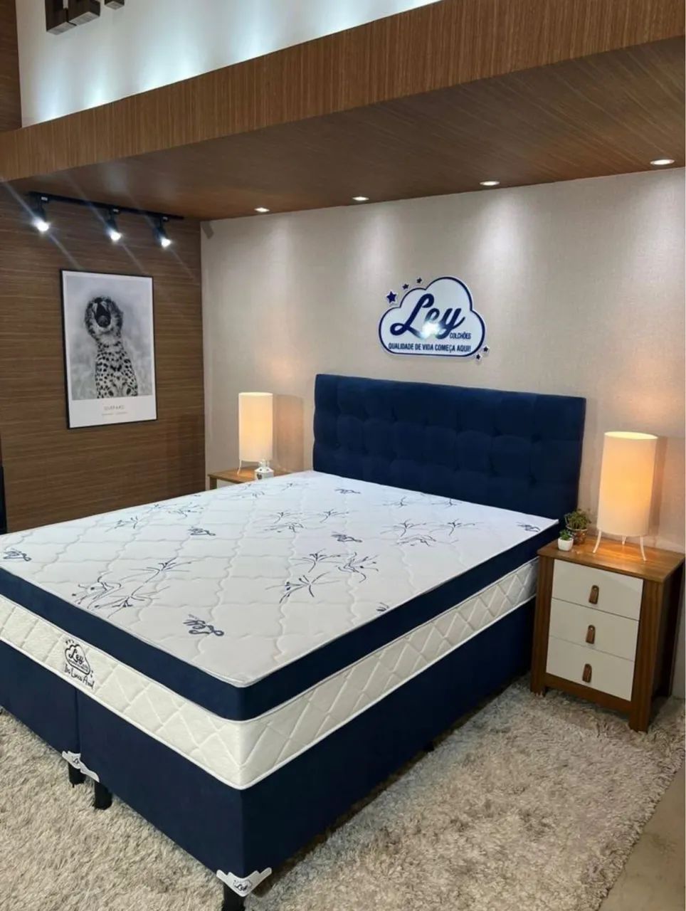 Cama box Queen molas ensacadas nova disponível  - Foto 3