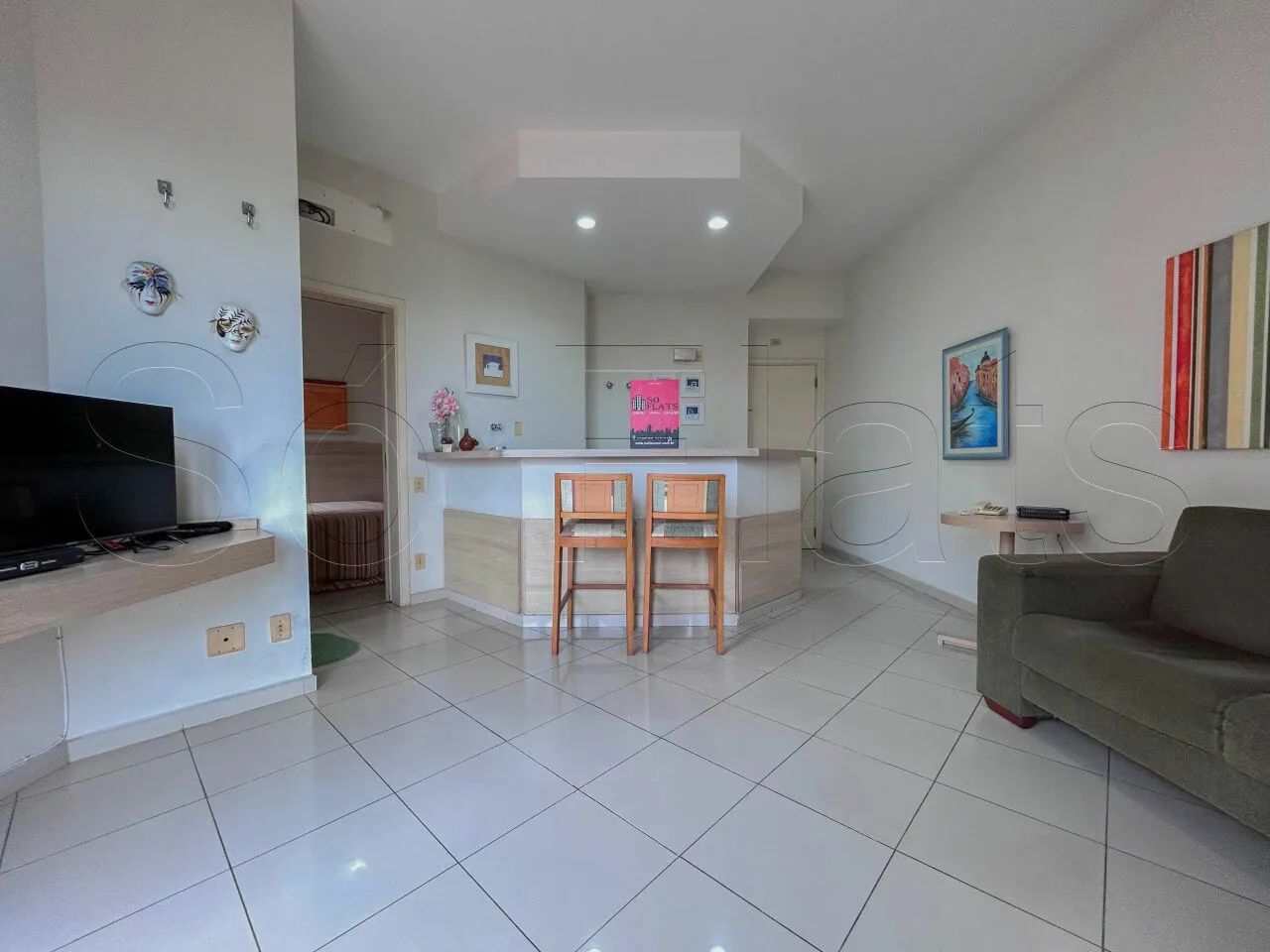 Flat Montecattini disponível para venda, mobiliado com 40m², 01 dormitório e 01 vaga - Foto 2
