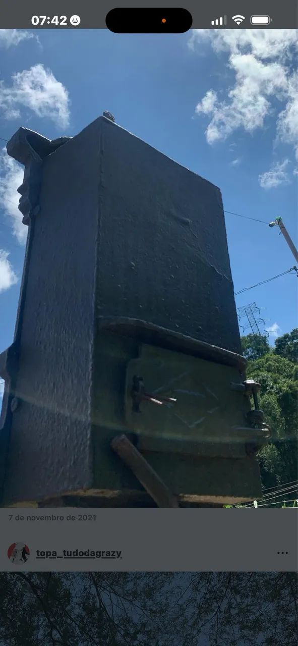 Caixa de correios antiga em ferro fundido  - Foto 3