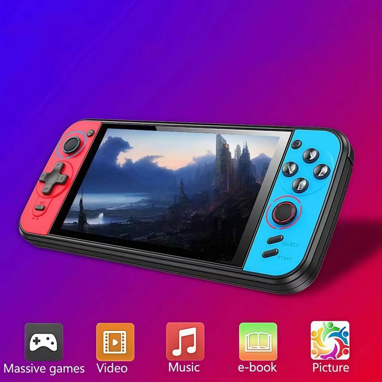 Vídeo Game Portátil Retrô Eony 6.1 polegadas 