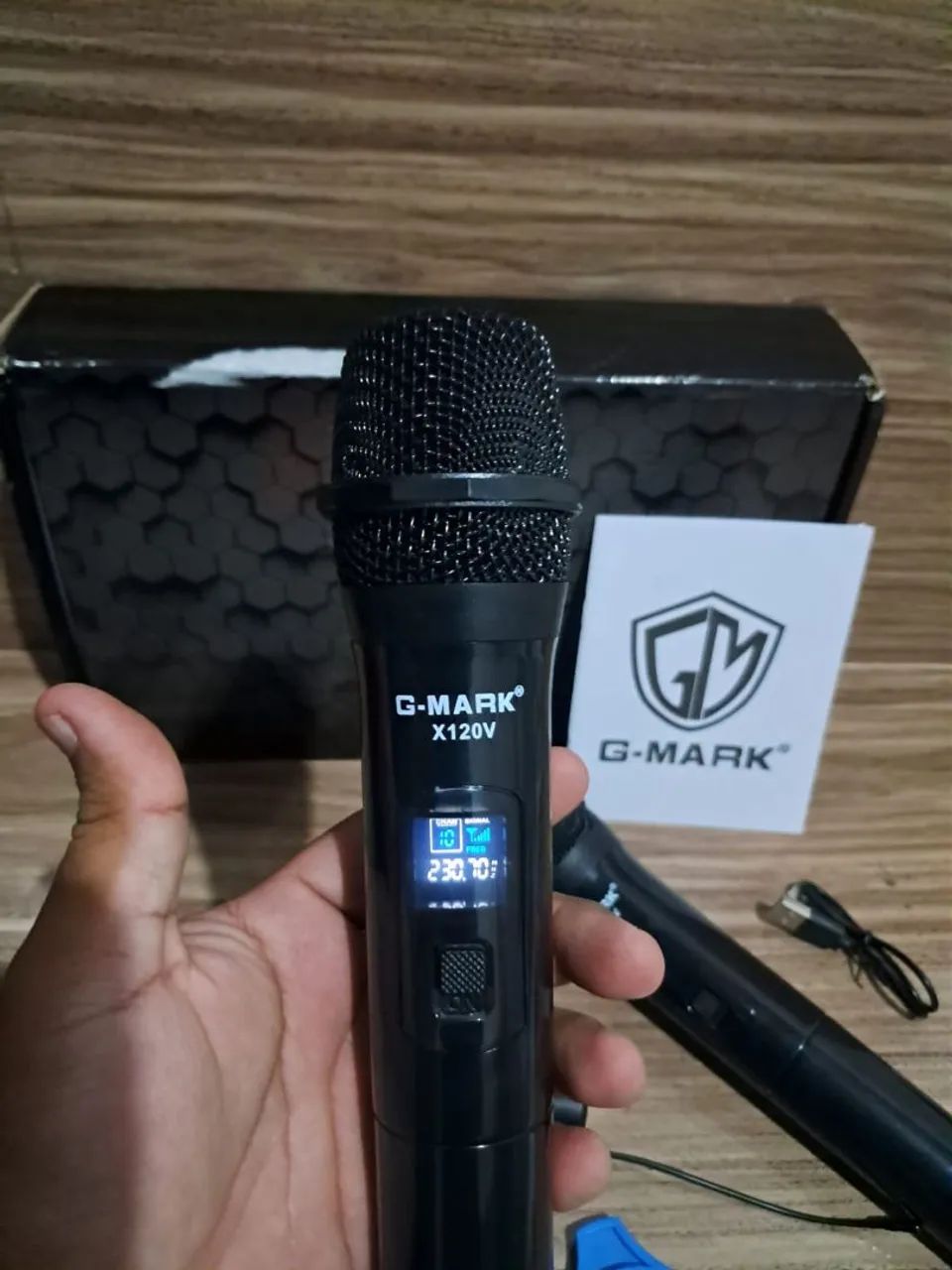 Promoção!!! Kit com 2 microfones sem fio G-Mark X120V - Foto 4