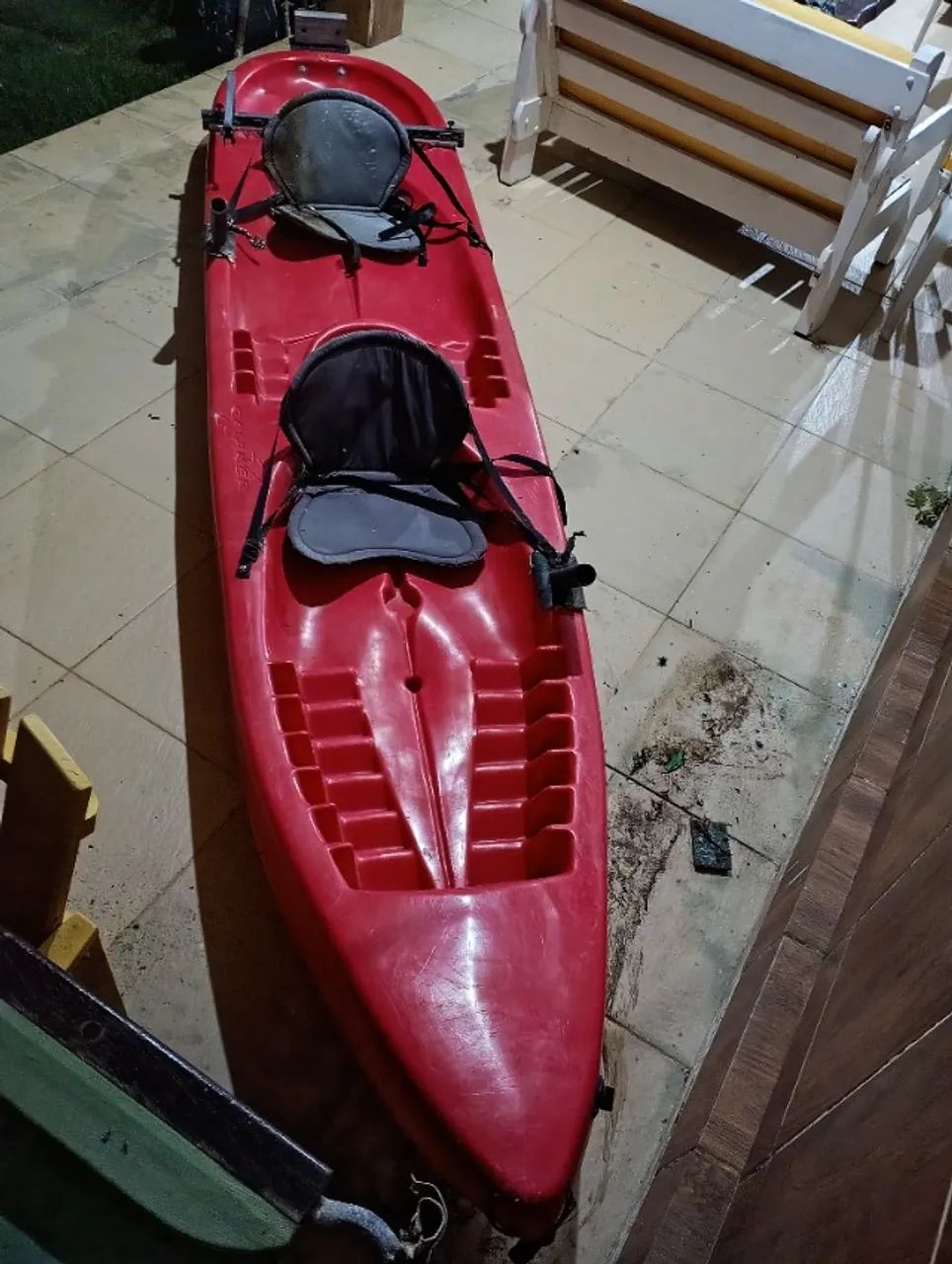 Caiaque duplo adaptado para pesca com motor kawashima jet turbo 51,7 cc 2T  - Foto 6