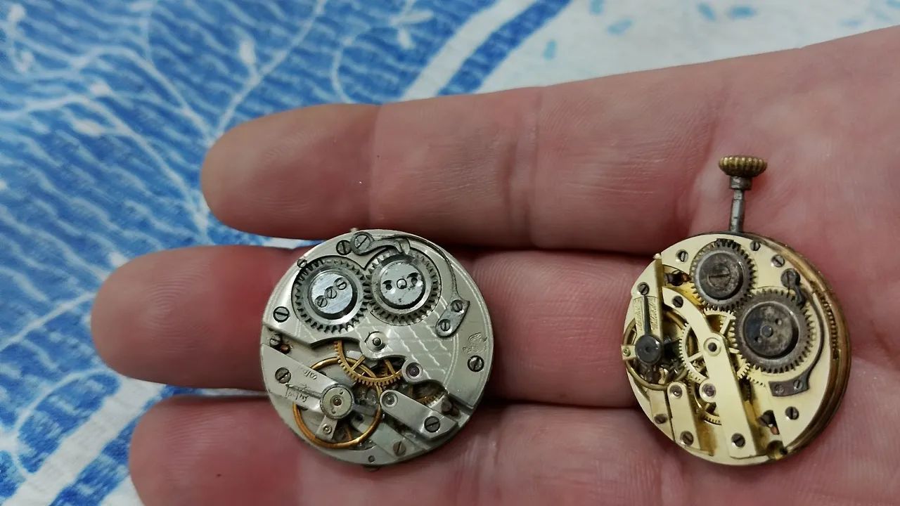 Duas máquinas de Relógio de bolso Antigas  - Foto 3