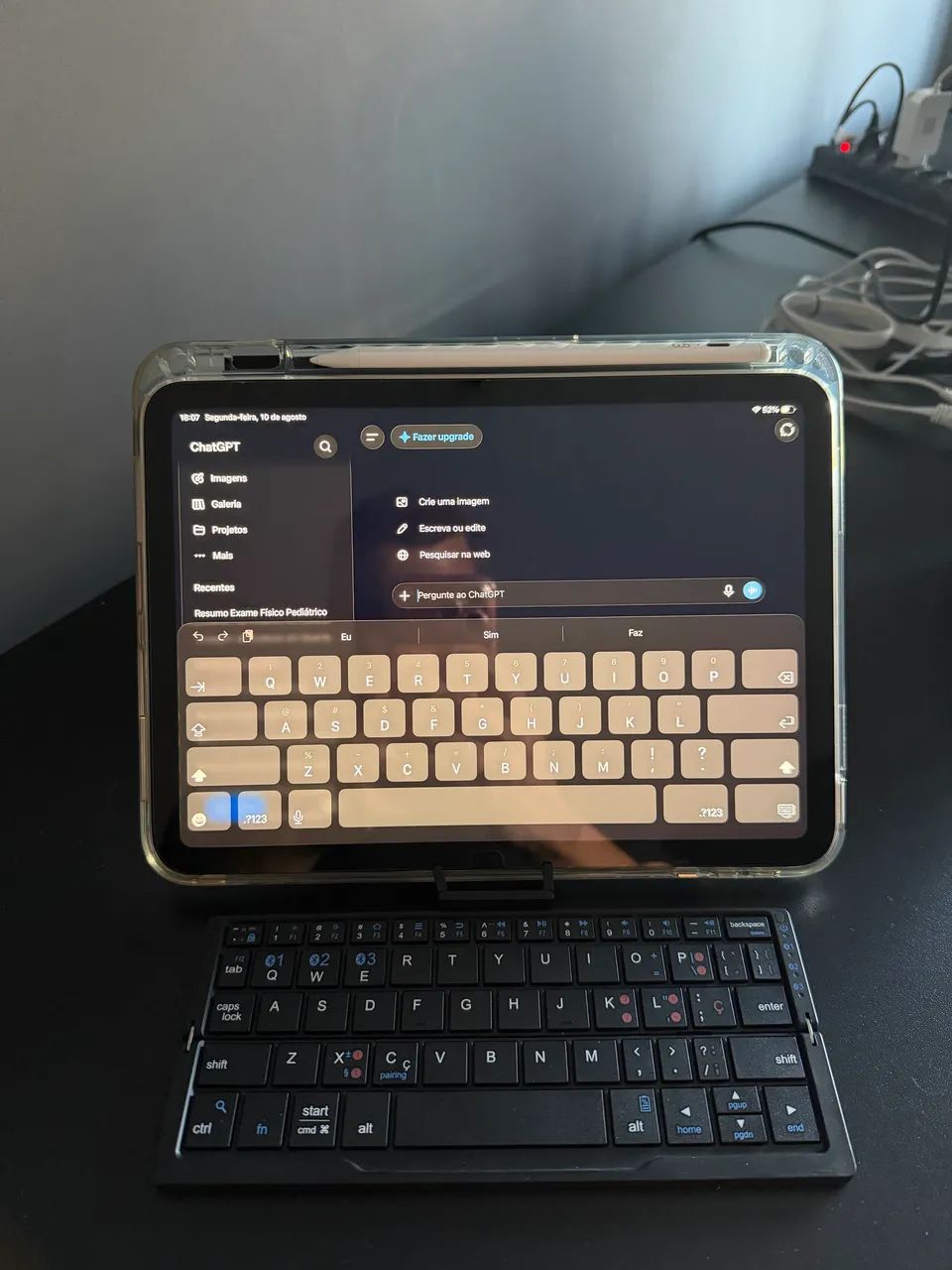 Teclado Sem Fio VX CASE - NOVO - Foto 3