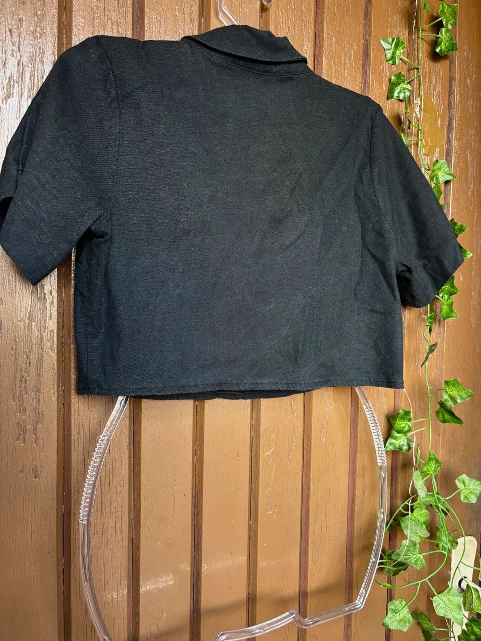 Cropped Preto Aquamar com Bolso - Foto 4