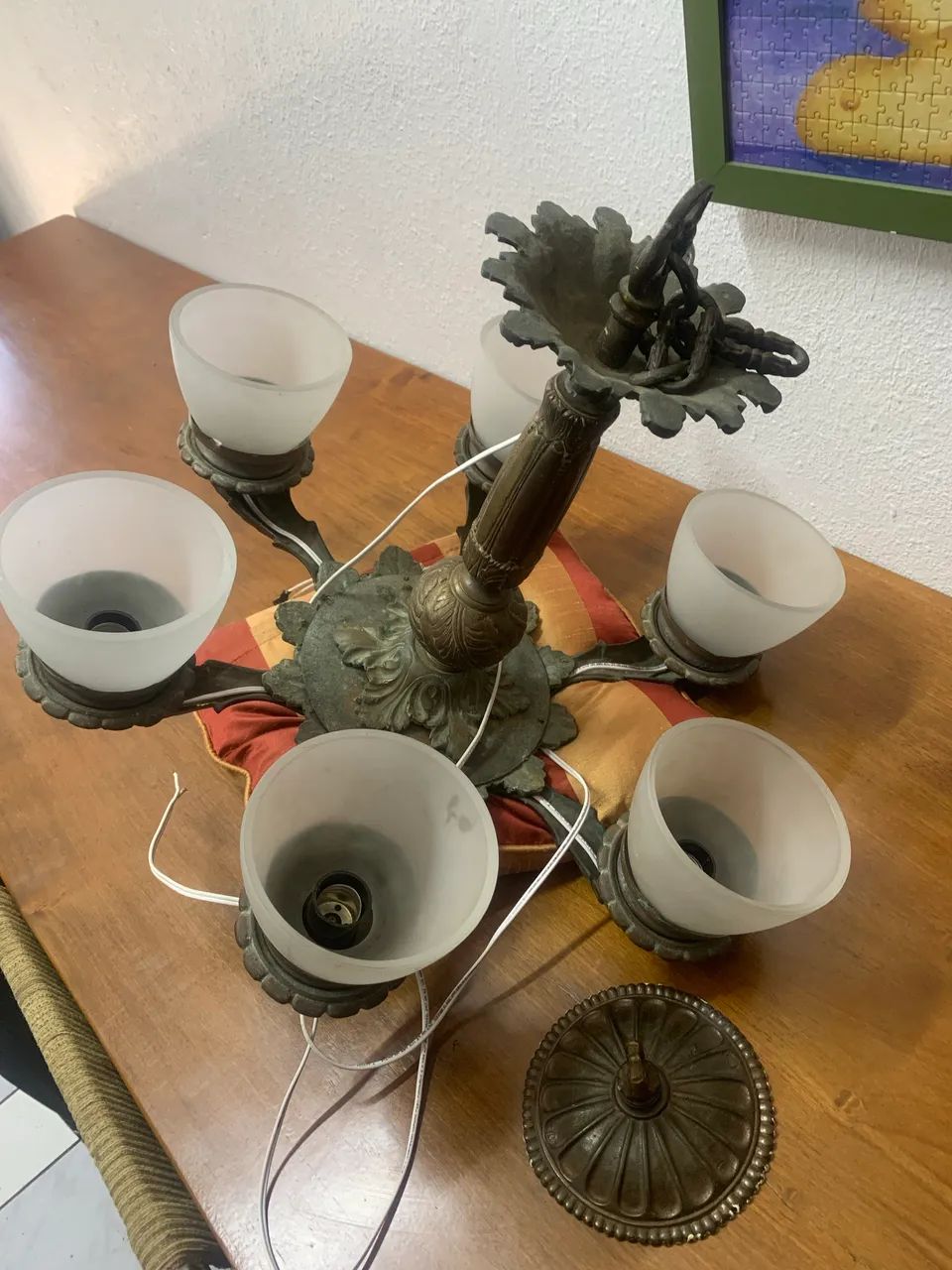 Lustre de bronze maciço  - Foto 3