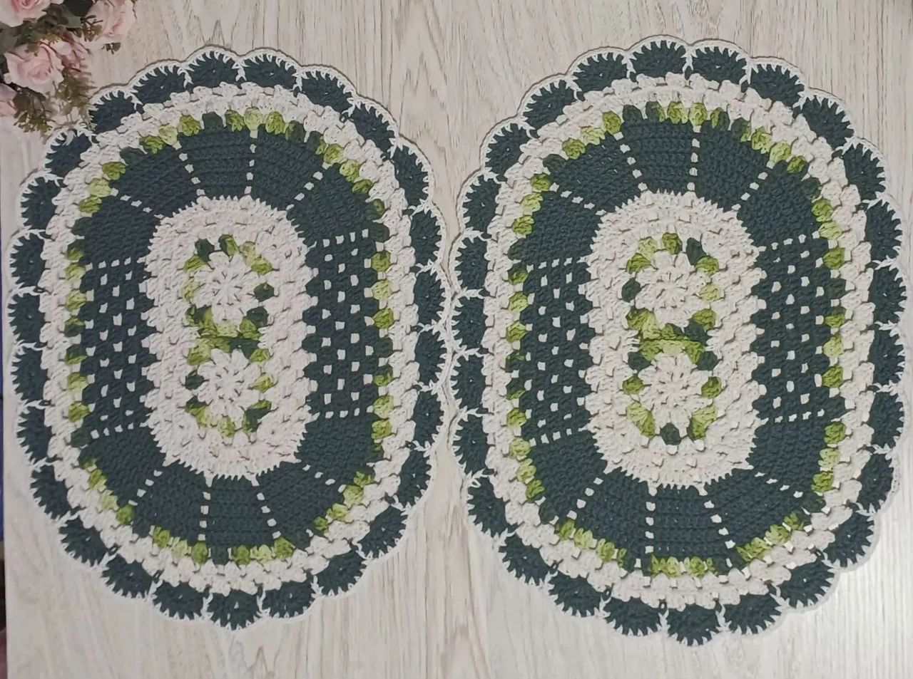 Tapete/ Sousplat de Crochê Flores