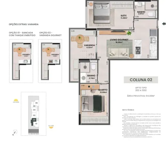 PLANTA 54m²