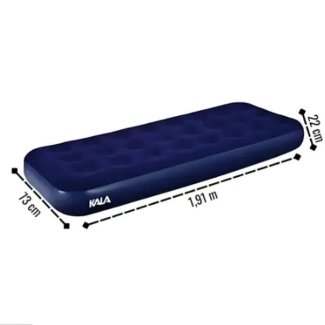 Colchão Inflável Solteiro Azul. (1,91 x 0,73 x 22Cm). - Foto 2