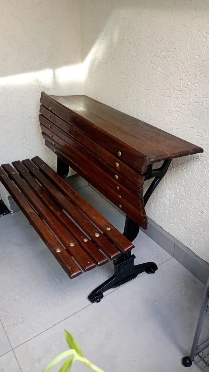 Banco de madeira cadeira escolar - Foto 2