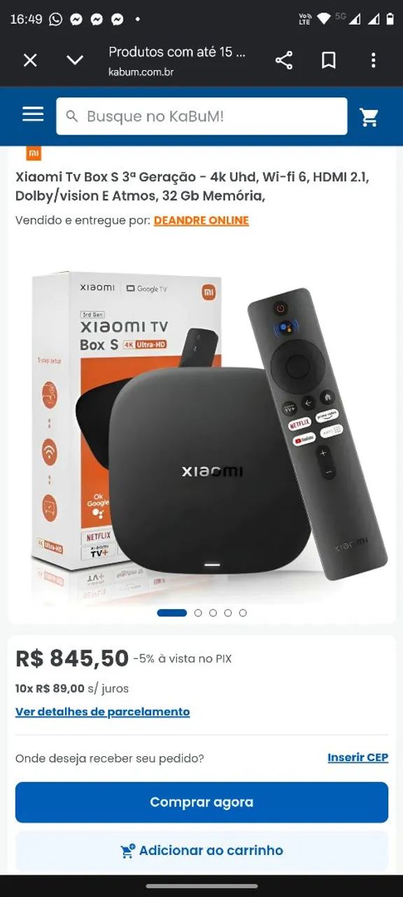 Xiaomi TV Box 4K 3? 32GB  - Foto 2