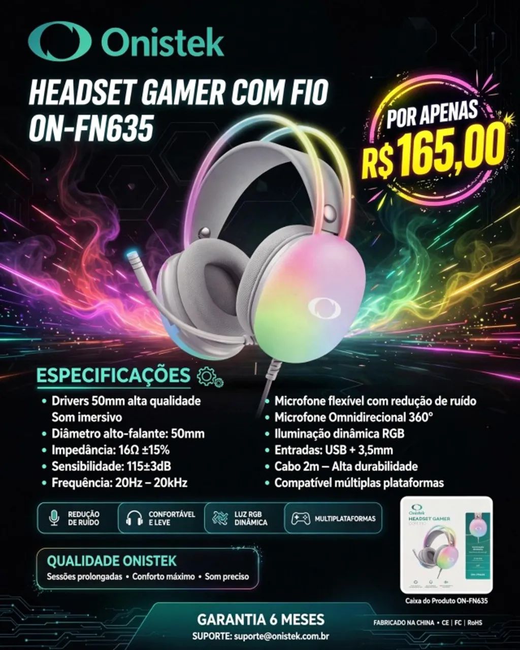 Headset Gamer RGB