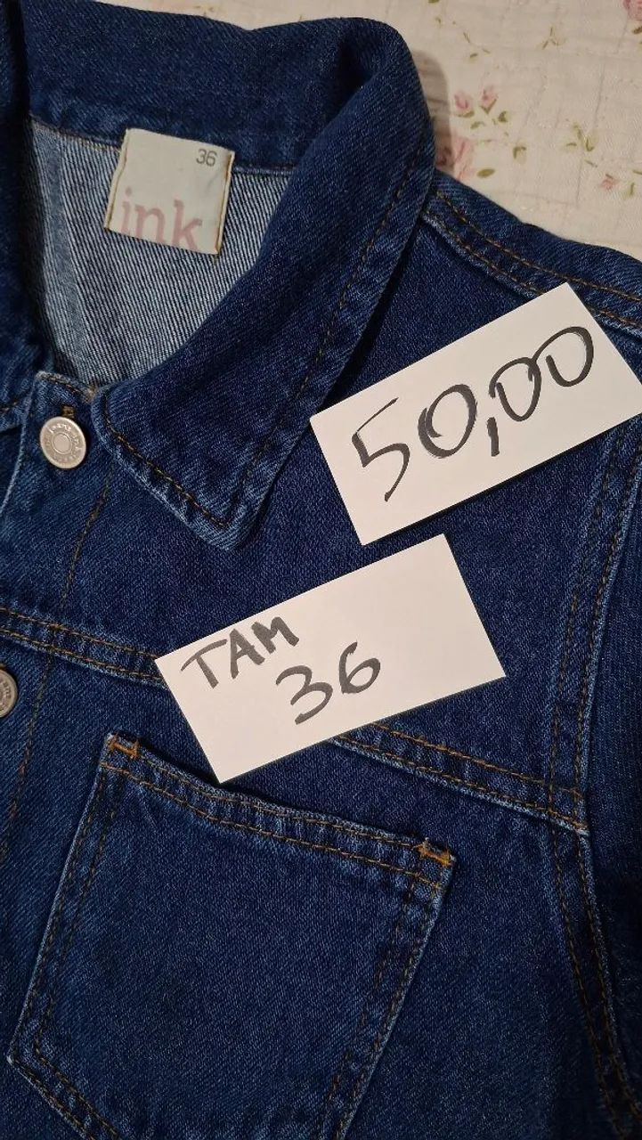 Macacão jeans tam 36 - Foto 4