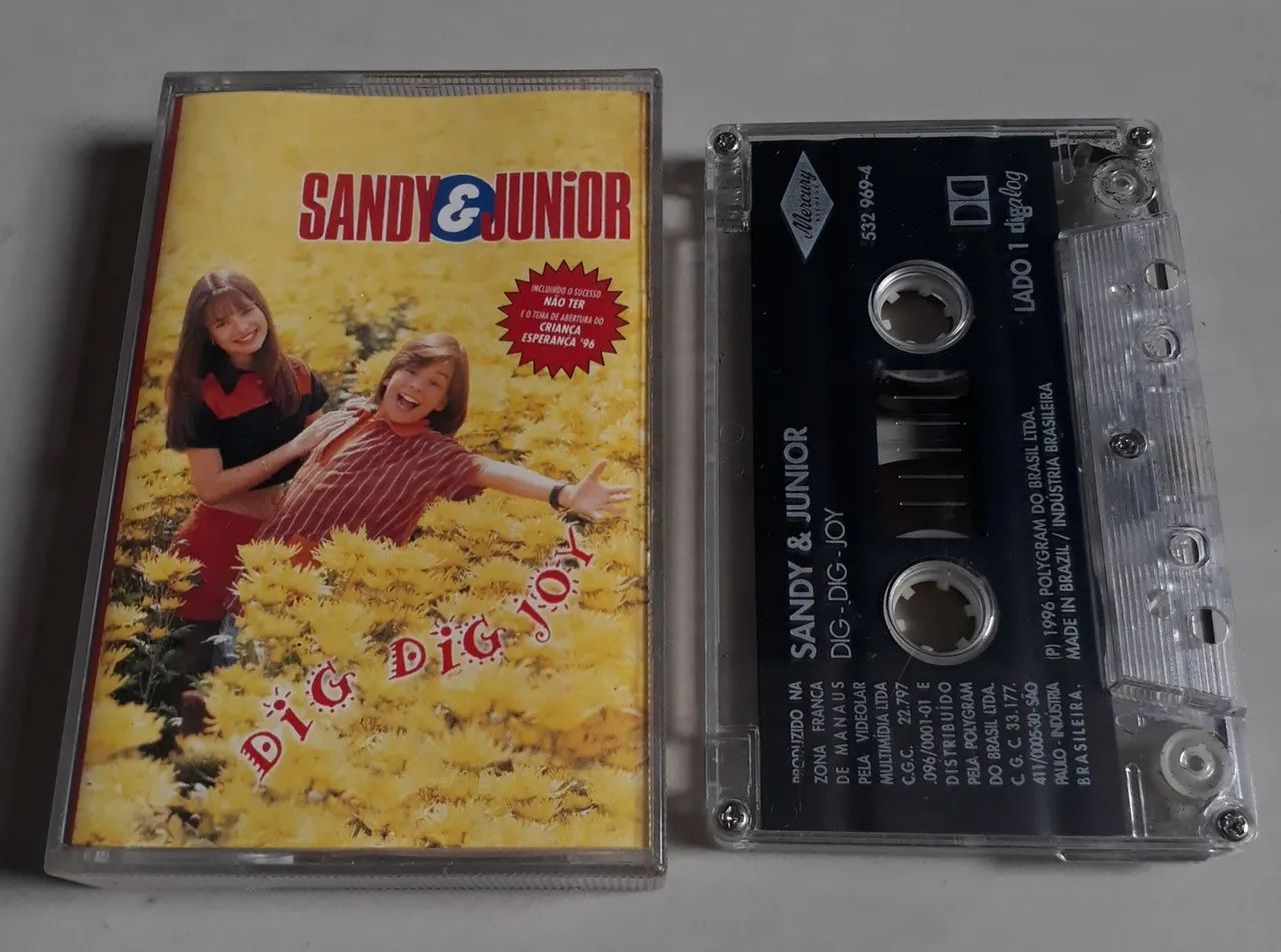 Fita cassete k7 Sandy & Junior Dig Dig Joy Original - Foto 3