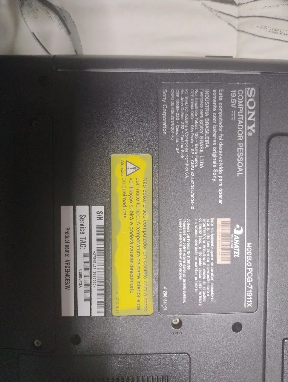 Computador Sony vaio para retirada de peças  - Foto 4