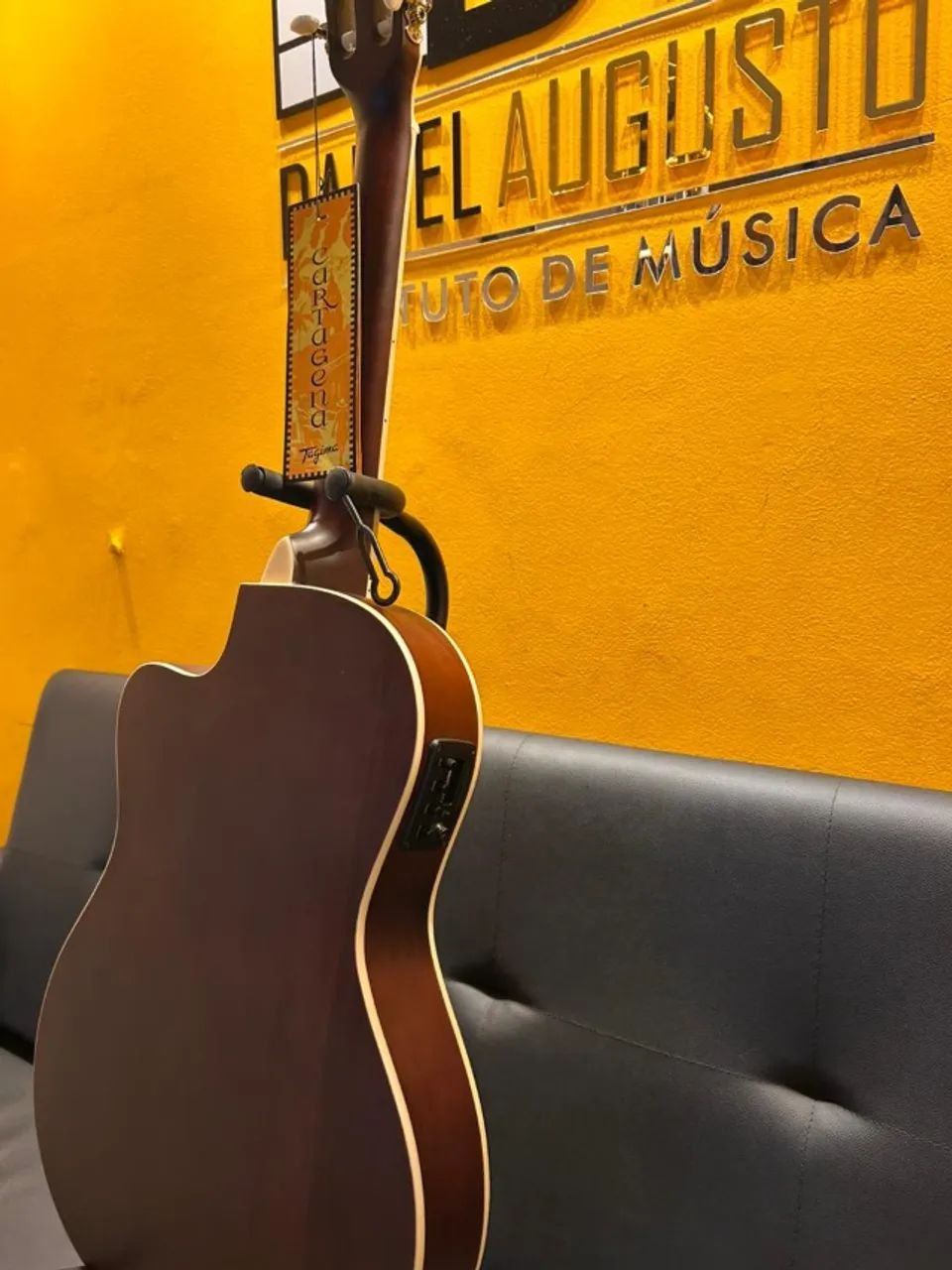 Violão Eletroac Tagima Cartagena Bks Cor Preto satín Material do diapasão Okoume - Foto 3