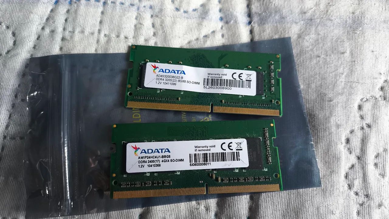 Memória notebook 8gd ddr4 (2x4)