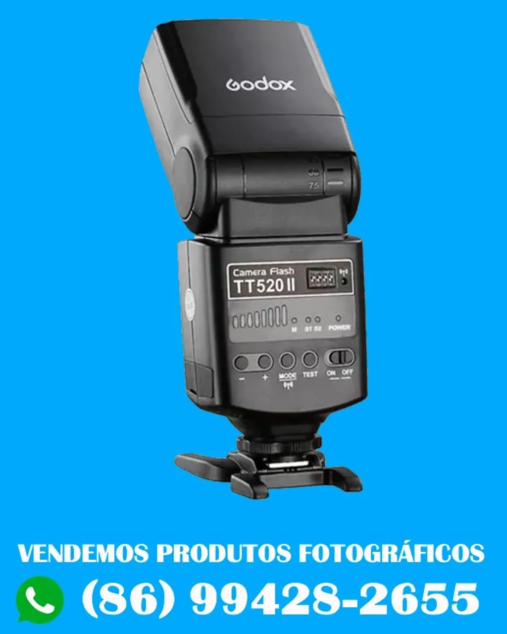 Flash Godox tt520ii com rádio flash - Foto 5
