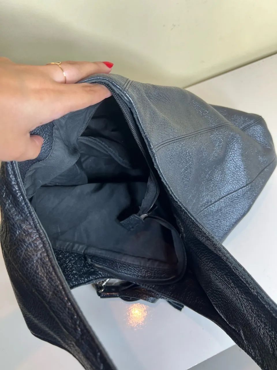 Bolsa feminina em couro legítimo  - Foto 4