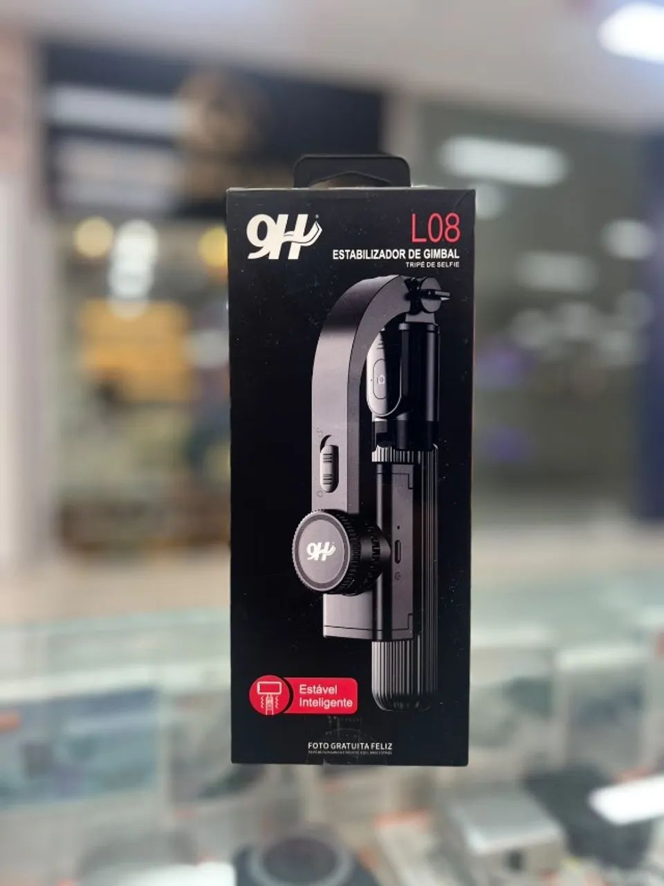 ESTABILIZADOR GIMBAL PARA CELULAR COM TRIPÉ E CONTROLE BLUETOOTH L08