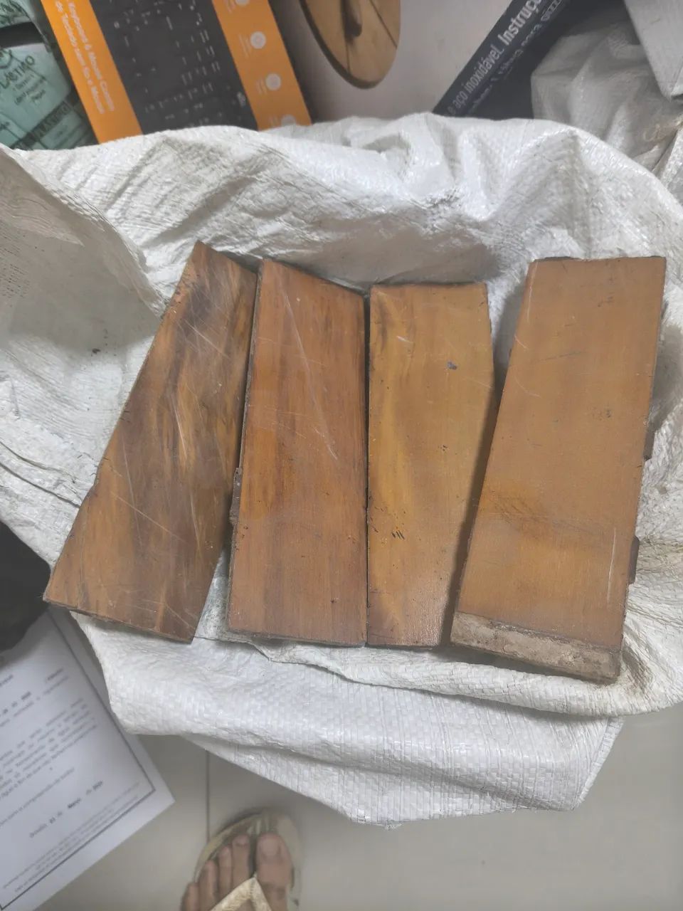 Wooden floor tiles