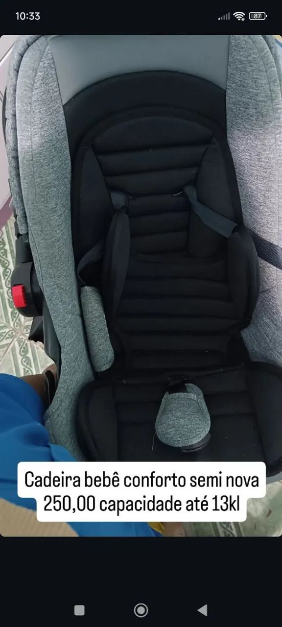 Cadeirinha de bebê e andador