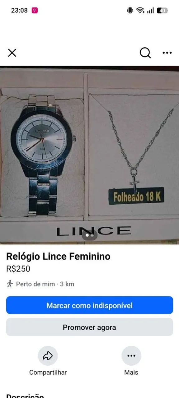 Relógio lince feminino 