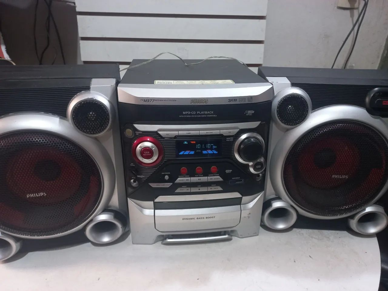 Micro system philips FW M377 MP3 CD no estado 