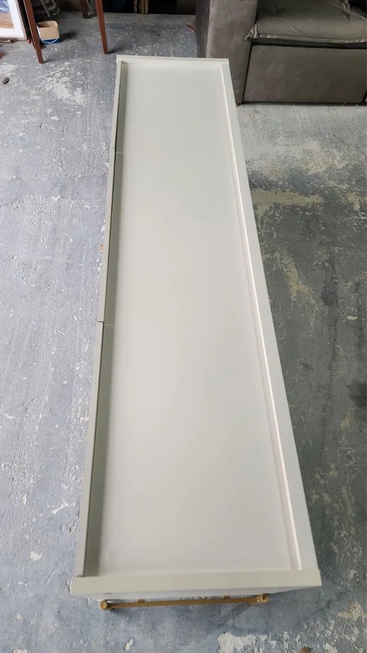 Rack para TV até 75 polegadas em MDP, 2 gavetas, 2 portas basculantes com 2 pistões c - Foto 4