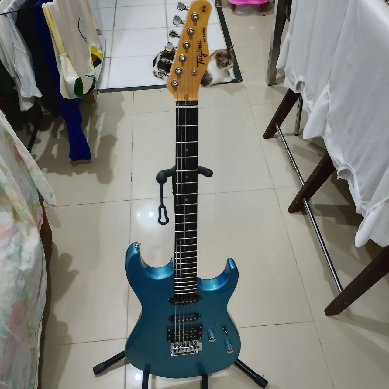 Guitarra Tagima Tg 510 - azul metálico  - Foto 4