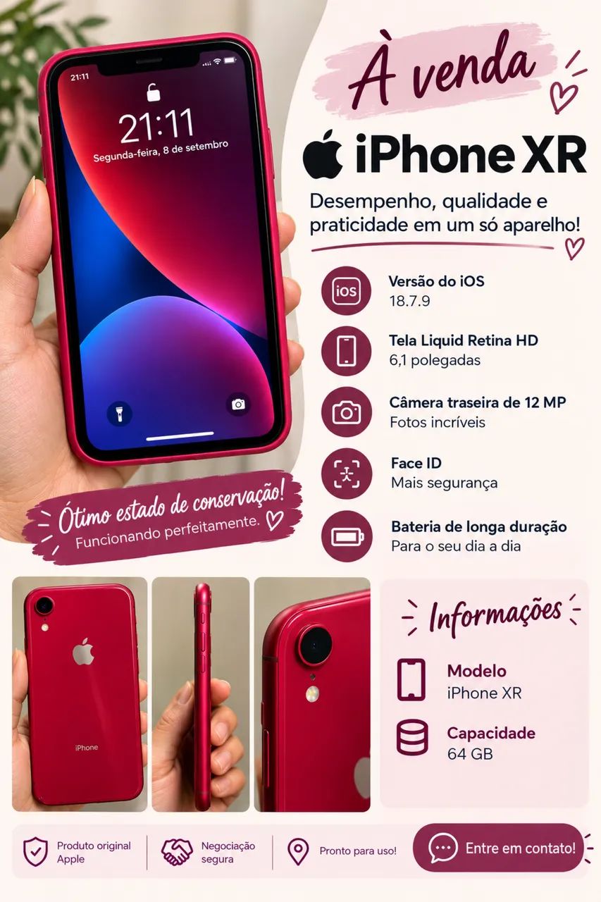? IPHONE XR 64 GB ? À VENDA
