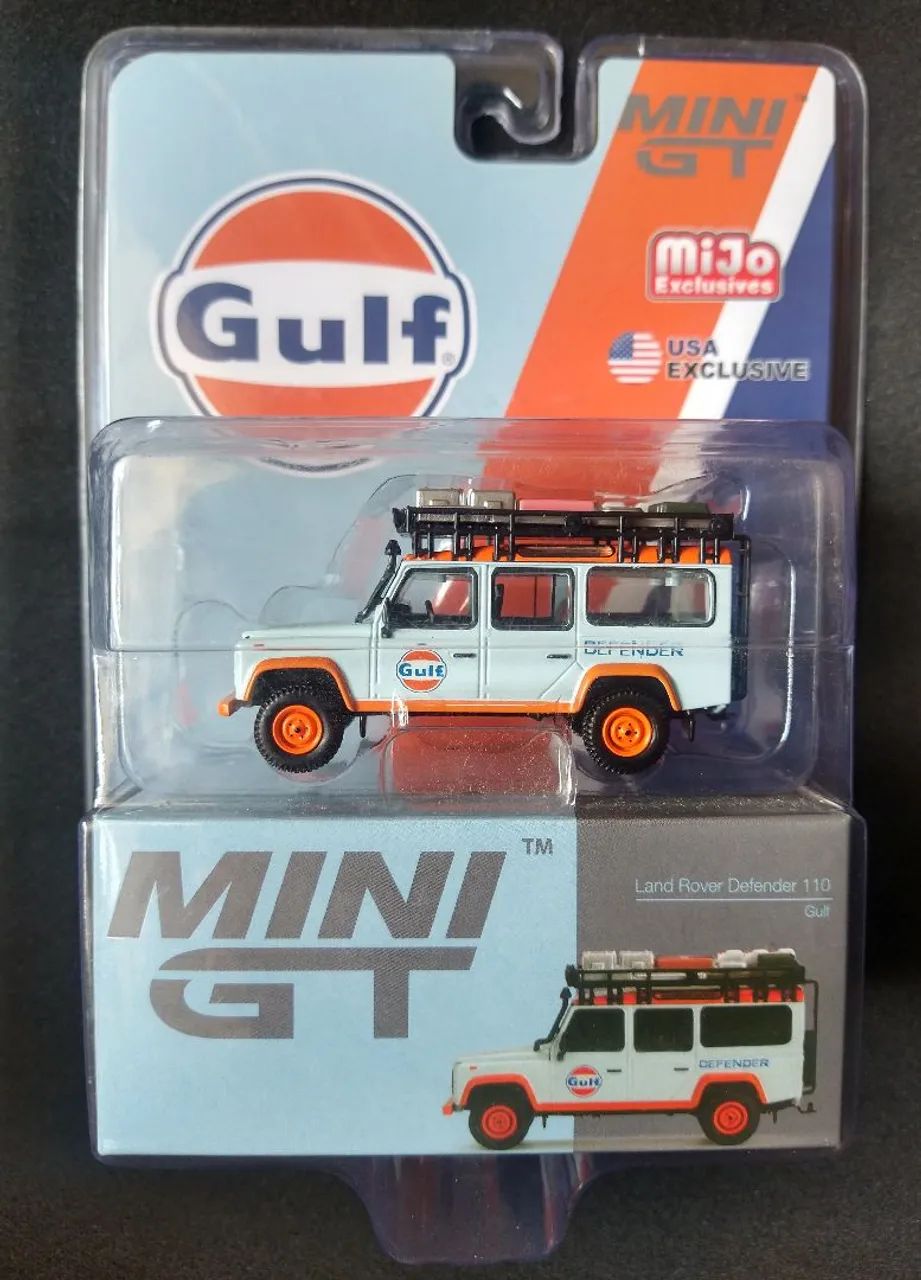 Mini GT #156 - LAND ROVER DEFENDER 110 GULF - Hobbies e coleções