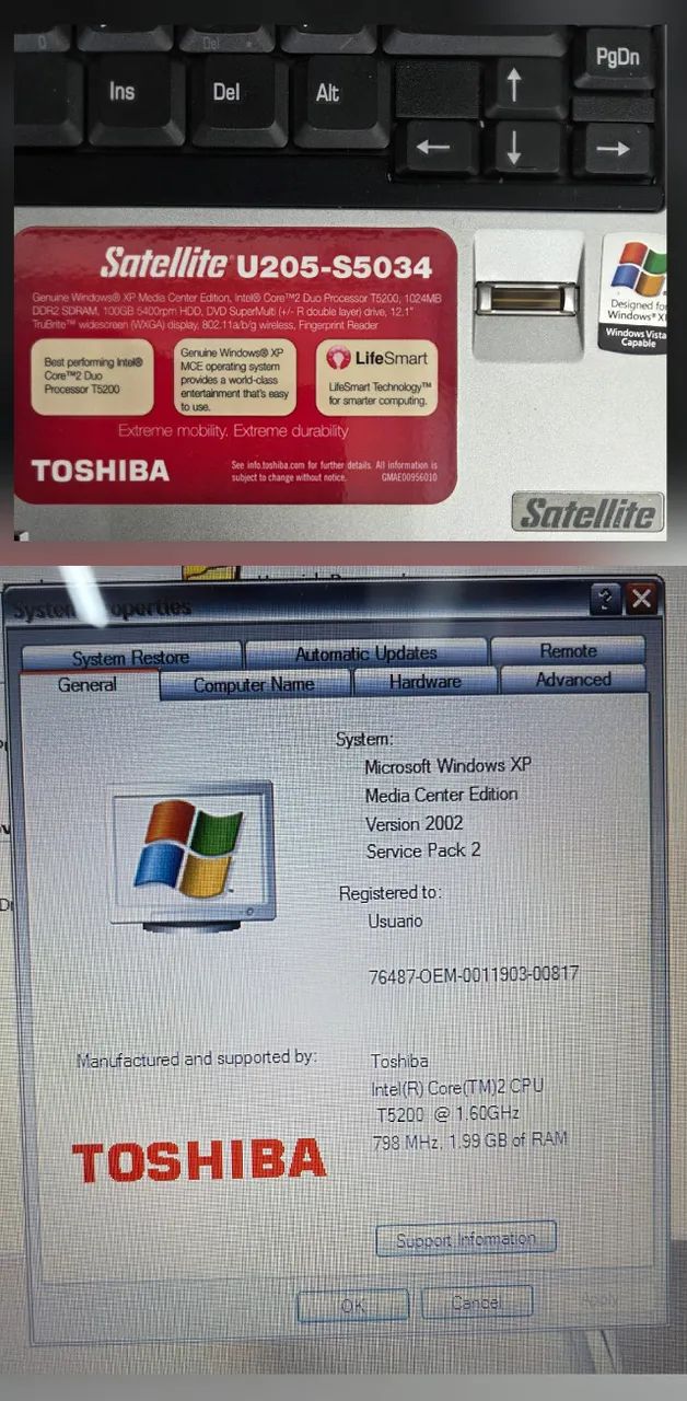 NOTEBOOK TOSHIBA SATELLITE - Foto 3