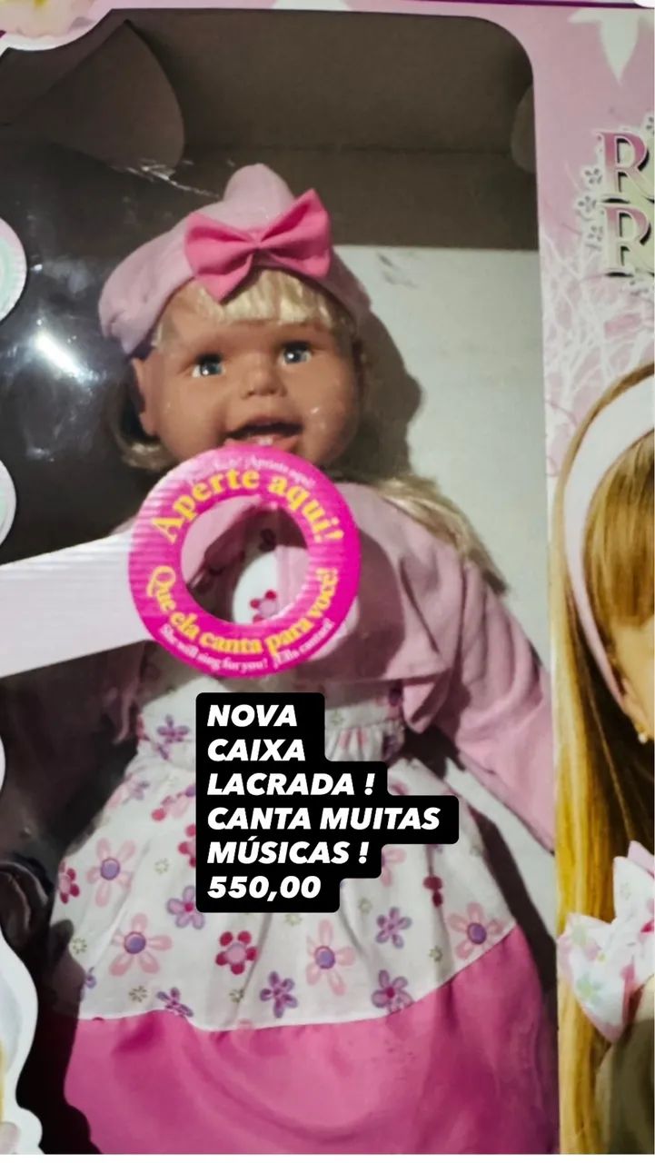 BONECA GRANDE RARA RING ROSE