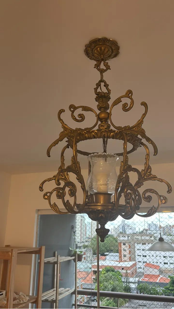 Lustre de Bronze VINTAGE - RETRÔ  - Foto 5