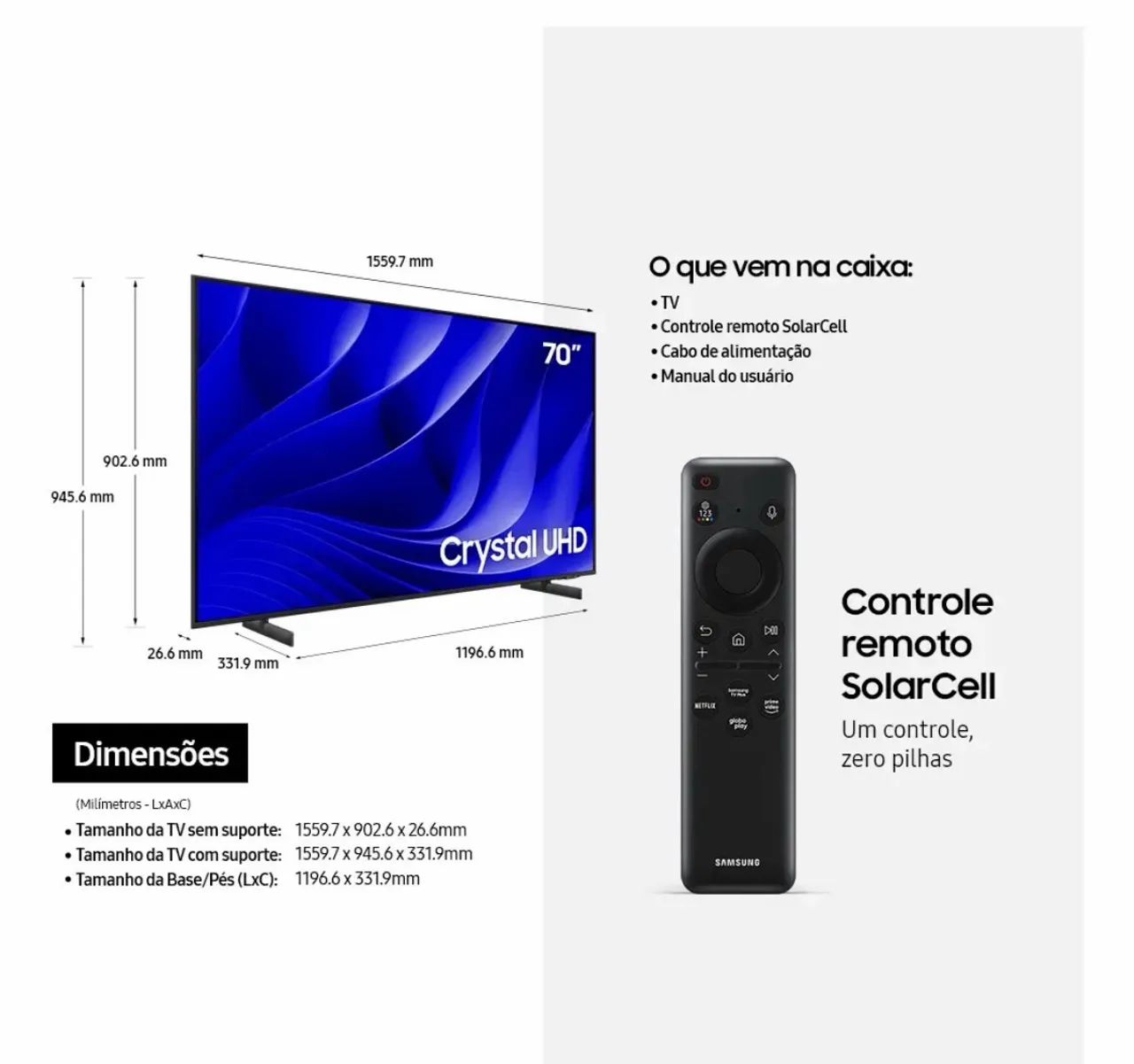 Tv Samsung 70 polegadas UHD SEMI NOVO - Foto 2