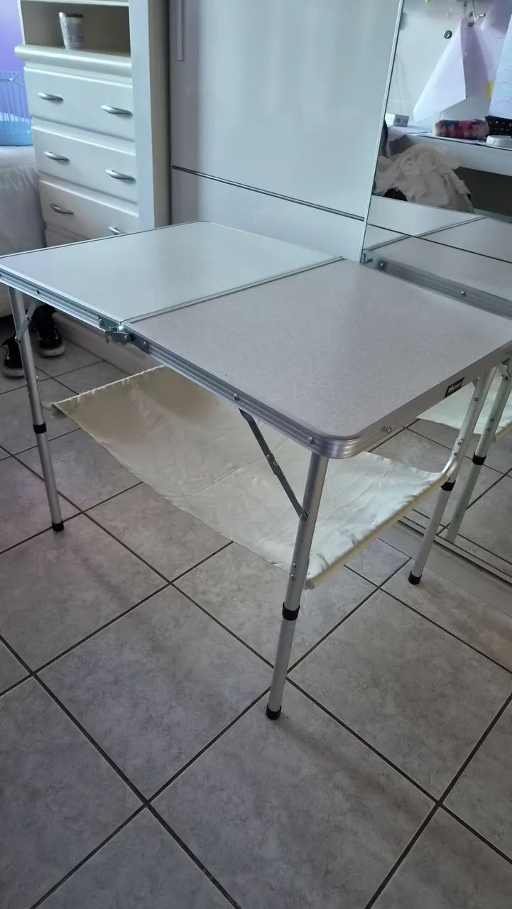 Mesa dobrável camping 