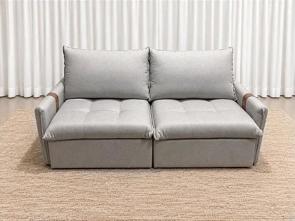 Sofá Cama Lis 2.00m Sem Caixa D28 Soft - Bouclé Entrega Rápida