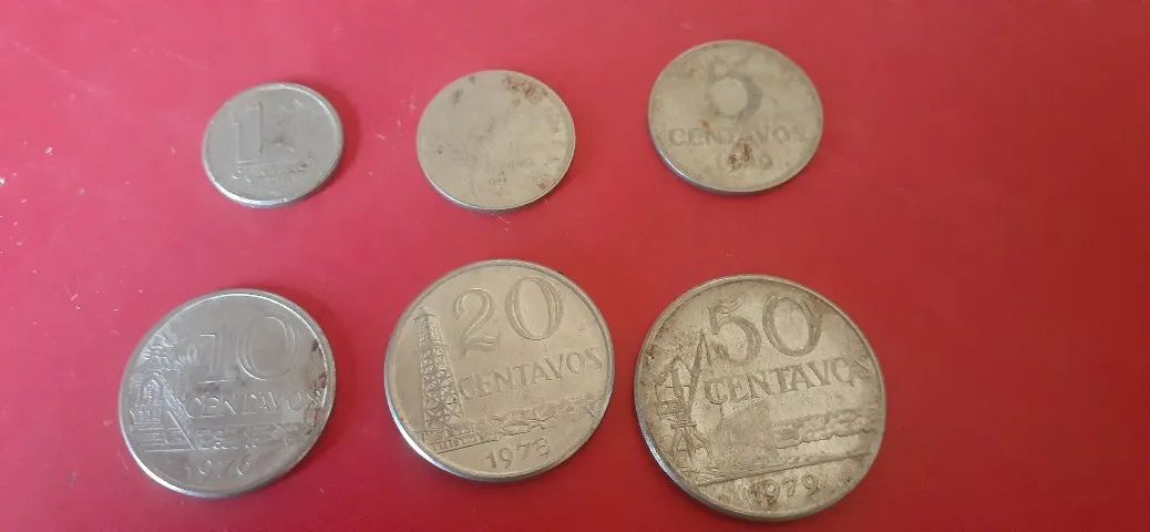 Moedas antigas centavos e cruzeiros. - Foto 3