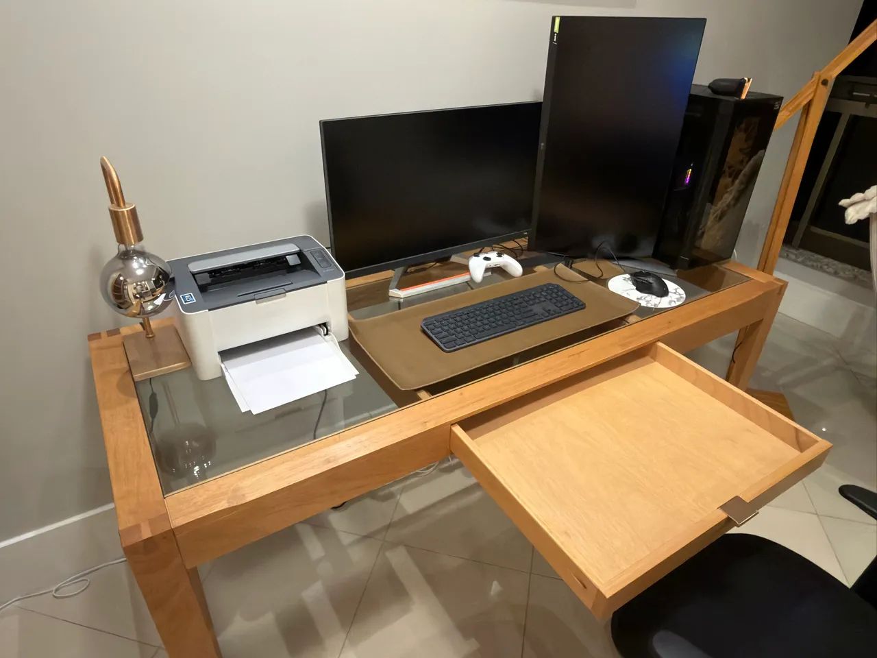 MESA COM 1 GAVETA 1,70 M X 65 CM TOARI TOK&STOK - Foto 5