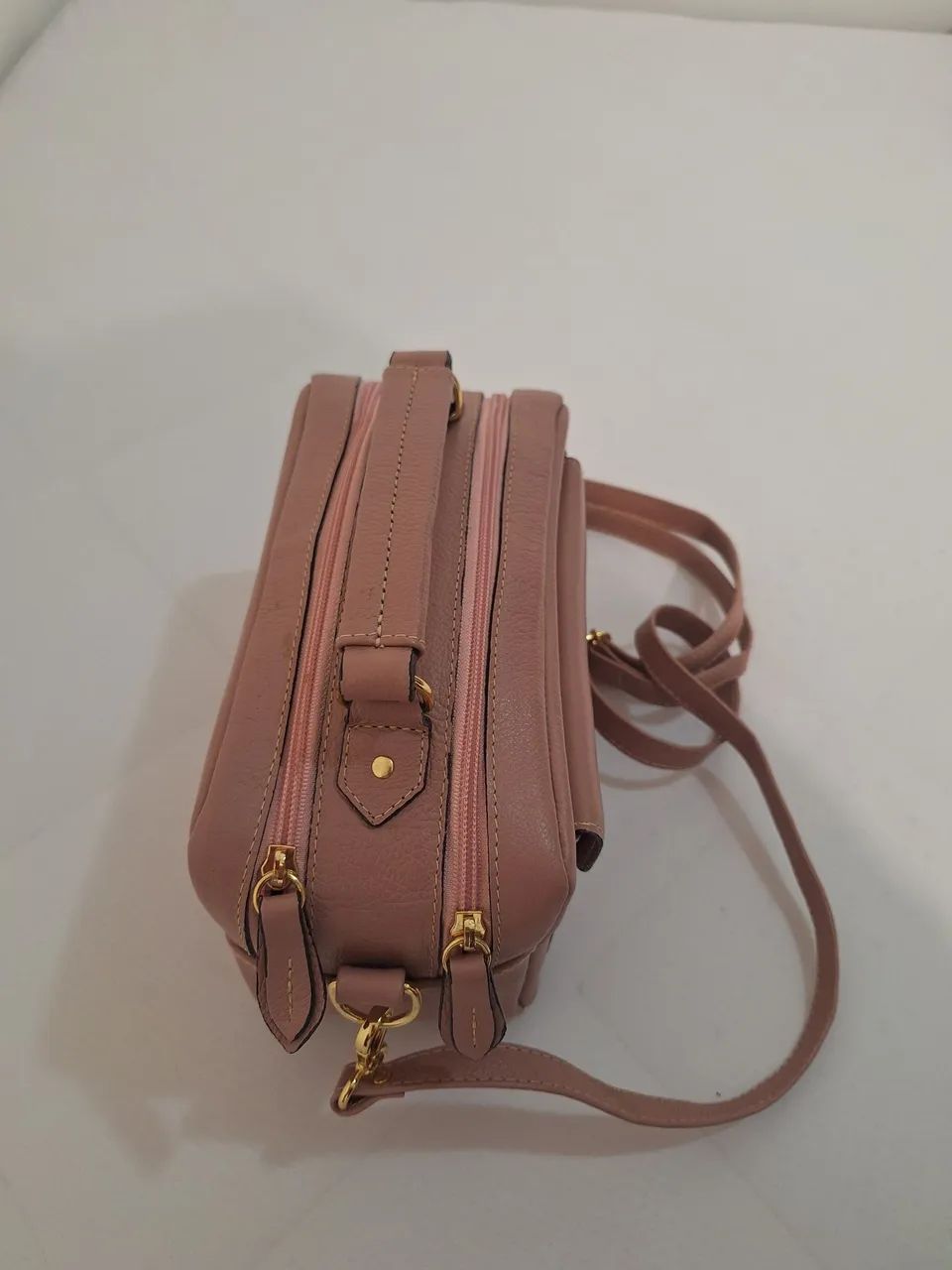 Bolsa de couro rosé - Foto 2