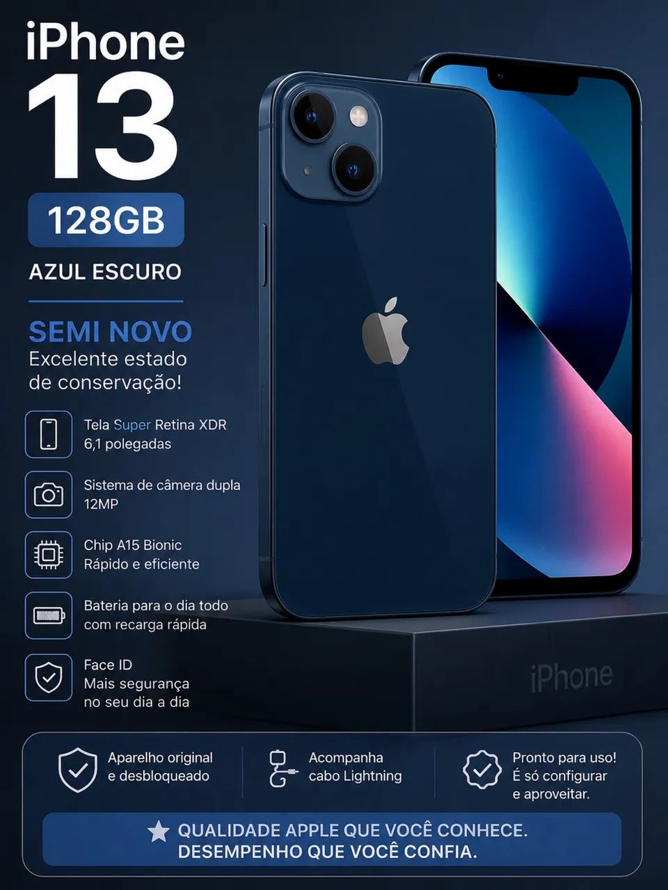 iPhone 13 128gb - Celulares e Smartphones - Vicente Pinzon